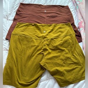 TWO PAIRS of Lululemon Align High-Rise 6” Short Size 18
